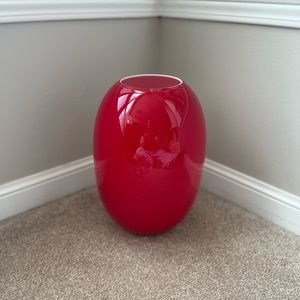 Ruby Red Glass vase